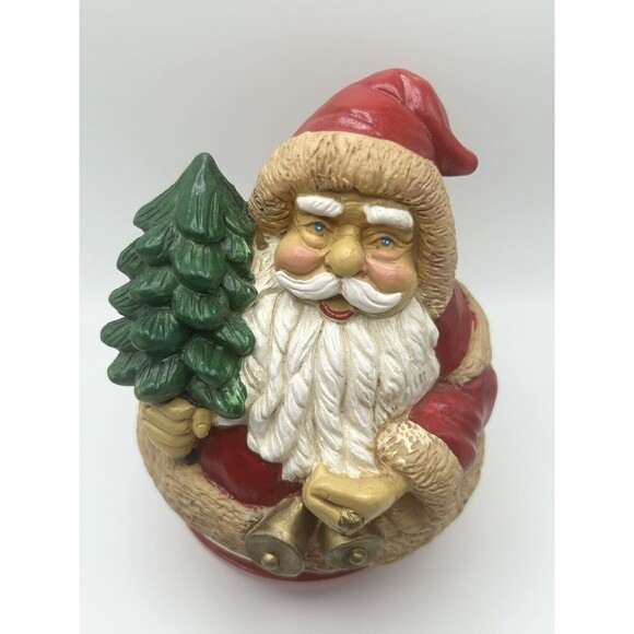 VTG. CHRISTMAS musical, Santa Claus is Coming to Town, wind up, Weeble Santa, - Picture 4 of 8